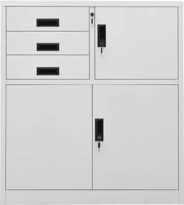 Obrázek produktu pro vidaXL Kancelářská skříň světle šedá 90x40x102 cm ocelová