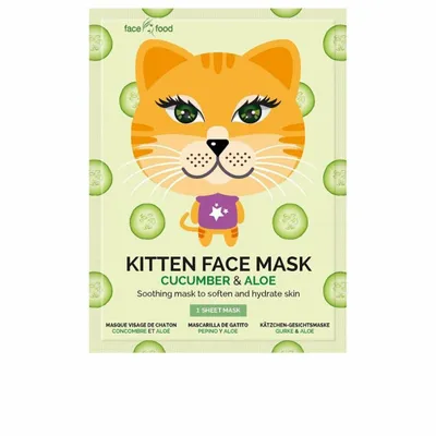 Image de Masque apaisant 7th Heaven Animal Kitten aloe vera concombre (1 uds)