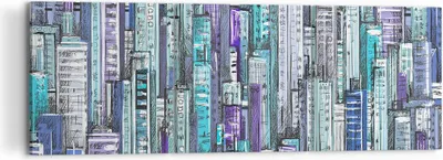 Produktbild von Bild auf Leinwand - Leinwandbild - Abstraktion modern - 120x40cm - Wand Bild - Wanddeko - Leinwanddruck - Bilder - Kunstdruck - Wanddekoration - Leinwand bilder - Wandkunst - CA120x40-3857