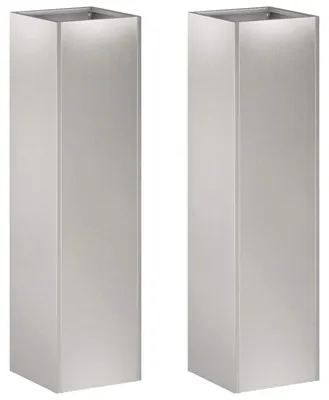 Produktbild von vidaXL Garten-Pflanzgefäß 2 stk. Silber 20 x 20 x 75 cm Edelstahl