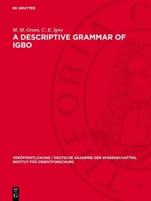 Produktbild von A Descriptive Grammar of Igbo