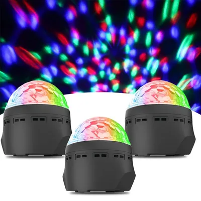 Produktbild von 3er Set LED Projektor Nachtlicht Wasserwellen Sternenhimmel USB Licht mit Fernbedienung für Schlafzimmer Party Hochzeit