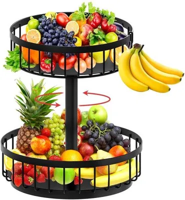 Produktbild von Famanu Obstschale 2 Etagen - Aufbewahrung für Obst