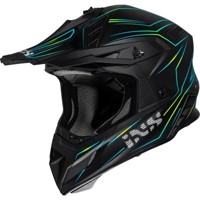 Zdjęcie produktu dla kask motocrossowy iXS iXS189FG 2.0 matowy czarno-żółty fluo L