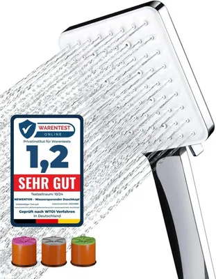 Produktbild von Newentor Duschkopf Regendusche XXL mit 6 Strahlarten Silber