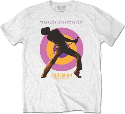 Immagine prodotto di Queen - t-shirt grande da uomo senza paura - bianco