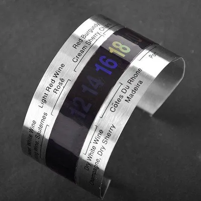 Image de Bracelet thermomètre à vin inoxydable Flestherm avec capteur - Idéal pour la bière, le brassage amateur et la dégustation de vin