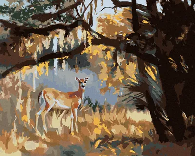 Produktbild von Zuty - Malen nach Zahlen - RICKE UNTER EINEM BAUM (D. RUSTY RUST), 40x50 cm, ohne Keilrahmen