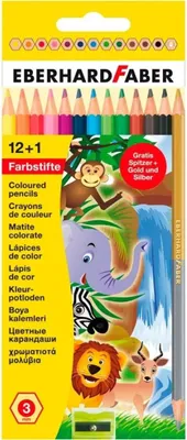 Produktbild von Eberhard Faber Buntstifte 12er-Kartonetui + Gratis-Anspitzer