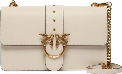 Produktbild von PINKO Umhängetasche Love One Classic ST. CL. Bianco Seta - Antique Gold creme