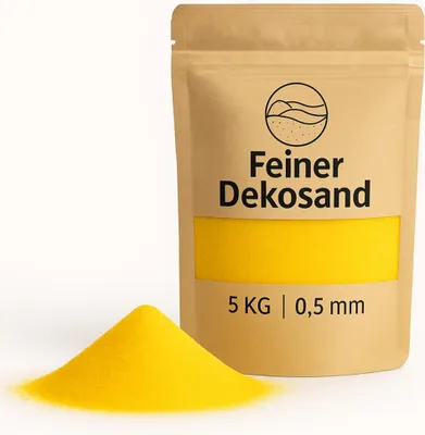 Produktbild von Deko-Sand 5 KG gelb Ø 0,5 mm Vasen Glas-Füllung Streudeko