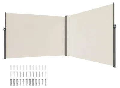 Produktbild von Ausziehbare Seitenscheibe – Sichtschutz – Windschutz – Terrassenschutz – Balkonabtrennung – 200 x 600 cm