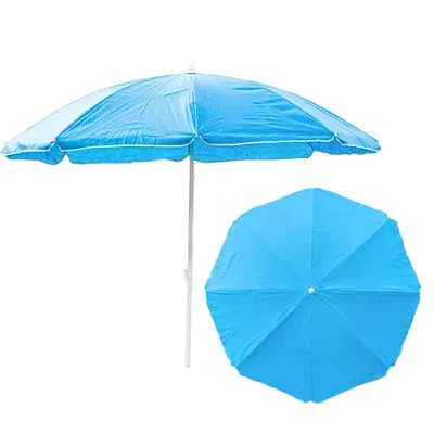 Produktbild von Sonnenschirm für den Garten Material TNT-Vlies / Stahl Farbe Blau D 180 cm H 190 cm Modern Funktionell