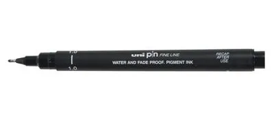 Image de Uni-Ball - Feutre fin Pin 1 mm noir | 12 pièces