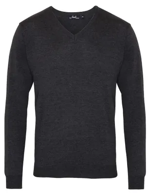 Produktbild von Premier - Pullover Top V-Ausschnitt für Herren LT2929 (4XL) (Holzkohle)
