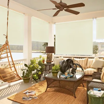 Produktbild von NAIZY Außenrollo Senkrechtmarkise Balkonrollo Sichtschutz Rollo Beschattung 180 * 240cm Beige