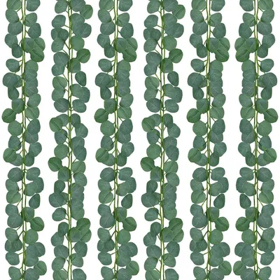 Produktbild von Künstliche Eukalyptus Girlande 12 Stück Grüne Hängepflanzen Deko für Zuhause Garten Hochzeit Party