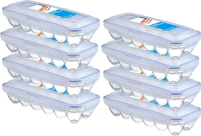 Produktbild von LocknLock 8er SET HPL954 Vorratsdosen für 12 Eier - Maße (LxBxH): 325 x 125 x 80 mm - Lebensmittelbehälter Vorratsbehälter Containers Frischhaltedosen Foodbox Küche Aufbewahrung Lock & Lock Dosen