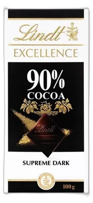 Productafbeelding van Lindt 3046920029759, Pure chocolade, 100 g, 2483 kJ, 592 kcal, 55 g, 30 g