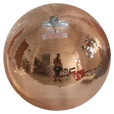 Produktbild von Spiegelkugel 40cm - Discokugel - 10x10mm Echtglas Spiegel - PROFI Serie - kupfer