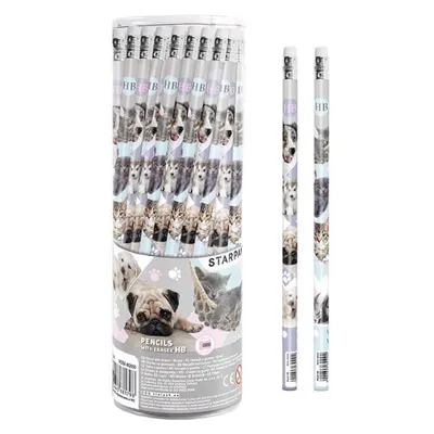 Produktbild von Hb Cuties Hunde-Schulbleistift mit Radiergummi