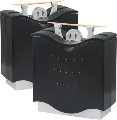 Productafbeelding van Tandenstoker - Set van 2 - 6,5 cm - ABS - Compact - Zwart
