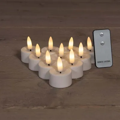 Productafbeelding van B.O.T. 10 Pcs Led Tealight 3D Wick Remote Cr2032 Anna's Collection