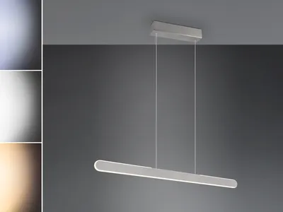 Produktbild von Trio Helios LED Pendelleuchte  28W Aluminium Gebürstet CCT einstellbare Lichtfarbe Touch
