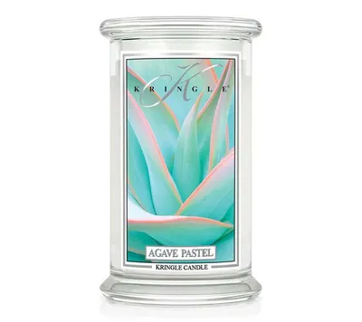 Productafbeelding van Kringle Candle, geurkaars in pot, groot formaat, "Agave" geur, pastelkleur