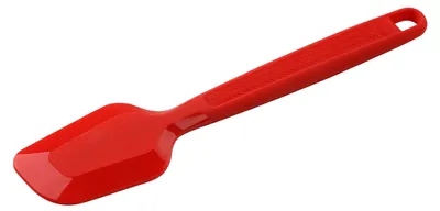 Obrázek produktu pro Dr. Oetker silikonová škrabka na těsto 28 cm FLEXXIBEL LOVE, kuchyňská škrabka z vysoce kvalitního platinového silikonu, vhodná do myčky na nádobí, škrabka na kulaté a hranaté okraje těsta (barva: červená)