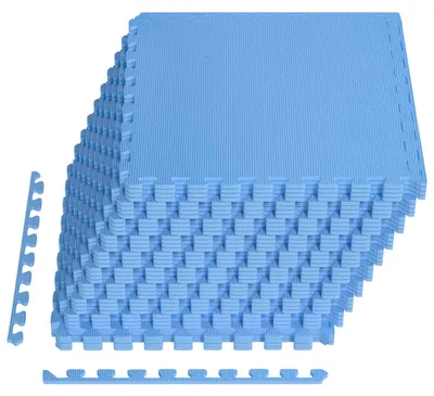 Produktbild von vidaXL Fußmatten 40 Stk. Blau 14,4 m² EVA-Schaum