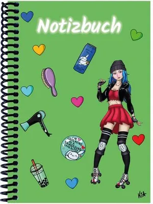 Produktbild von A 5 Notizbuch Manga Enora, grün, liniert