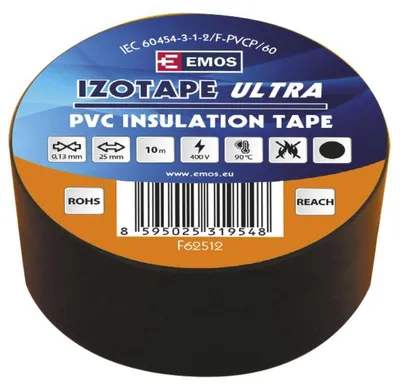 Zdjęcie produktu dla Rolka czarnej taśmy dla elektryków Taśma izolacyjna PVC - 25 mm x 10 m