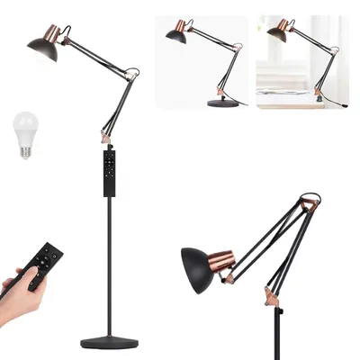 Image de Lampe sur pied en métal rétro avec 3 modes d'utilisation pour lire et travailler