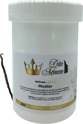 Produktbild von Dufte Momente | Sauna Zucker Körperpeeling 900g | Vanille | für empfindliche Haut | vegan und ohne Tierversuche