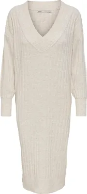 Produktbild von ONLY Langarm Strickkleid Loose Fit Midi Knit Dress V-Neck Pullover TESSA Größe: L