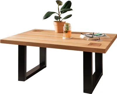 Produktbild von Couchtisch 110x70 cm in massiver Buche geölt WINCHESTER-69