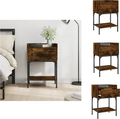 Immagine prodotto di vidaXL Comodino rovere fumé 40,5x31x60 cm materiale legno - Comodini