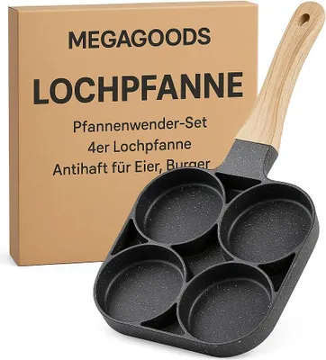 Obrázok produktu pre Sada 4 nepriľnavých panvíc na vajcia hamburgery SK.