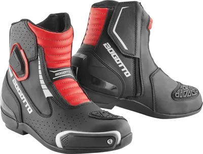Immagine prodotto di Stivali da moto traforati Bogotto Cartagena, nero/bianco/rosso, 45