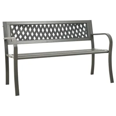 Image de Banc de jardin 125 cm acier gris