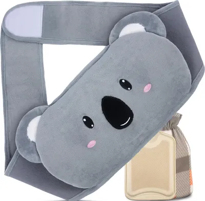 Produktbild von Wärmflaschengürtel XXL120CM Koala Wärmflasche Gürtel 3in1 Wärmflasche mit Bezug 1L Wärmeflasche Wärme Koala Tier Hot Water Bottle Perfekt für Rücken Bauch und Nacken