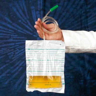 Produktbild von Urinbeutel 1,5 Liter, für die Bettbefestigung, 90 cm Schlauch