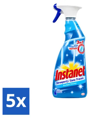 Produktbild von 5 x Instanet Glasreiniger - 3-in-1 Spray - 725 ml - Vorteilspackung - 5 Stücke