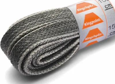 Produktbild von RINGELSPITZ - Flach Used Look – Stylische Schnürsenkel im Vintage-Design - 150 cm, used look grau