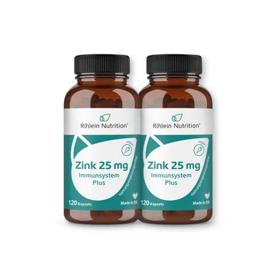 Produktbild von Zink 25 mg Immunsystem Plus, 2x120 Kapseln