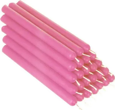 Produktbild von 25x Rose Bienenwachs 12cm Tafelkerze Ritualkerze Osterkerzen Farbig 36347