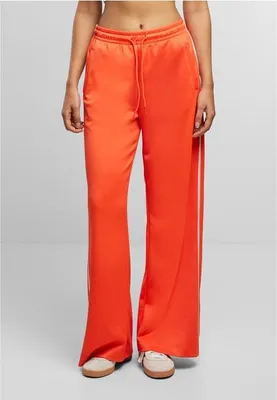 Zdjęcie produktu dla Damskie spodnie z tkaniny Urban Classics Ladies Wide Leg Track Pants w kolorze signalred – z szerokimi nogawkami