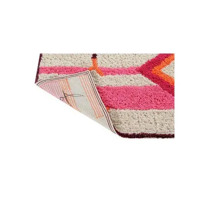 Produktbild von Baumwollteppich Saffi - rot und orange - 140 x 200