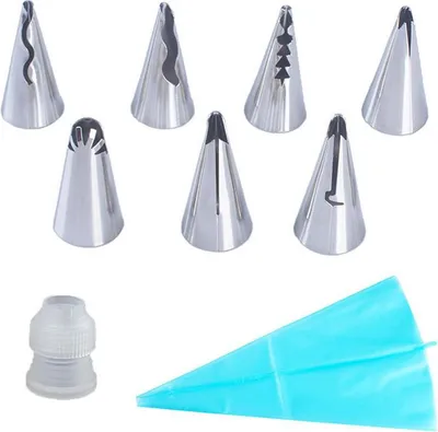 Produktbild von Spritztüllen-Set, leicht zu reinigendes Tortendekorations-Set, lebensmittelechte Blumentülle für Kuchen und Desserts